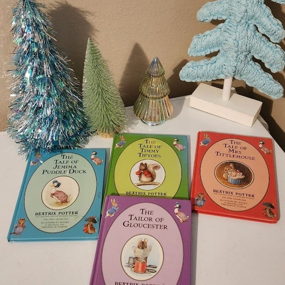 Book lot of 4 The tales of Beatrix Potter animal stories collection  mouse squir